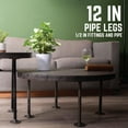 thumbnail image 6 of 1/2 In  X 12 In  Pipe Table Legs - 4 Pack, 6 of 10