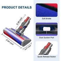 Soft Roller Cleaner Head for V7 V8 V10 V11 Cordless Vacuum – Fluffy Floor Attachment Replacement for Hardwood, Tile, and Low-Pile Carpet