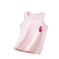 thumbnail image 2 of Spazoro Little and Big Girls Tank Tops Undershirts, Solid Cute Print Sleeveless Breathable 100%Cotton Summer Camisole for Kids Girls Boys White Size 7 T, 2 of 3