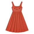 thumbnail image 7 of TFEOQRY Women's Summer Dress with Built in Bra Square Neck Sleeveless Casual Loose Beach Sundress, 7 of 7