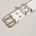thumbnail image 3 of Zwiiyzr Women's Leather Belt Elegant Leather Fashion Dress Belt Adjustable Tight Leather Belts For Women Christmas Holiday Gifts White Free Size, 3 of 4