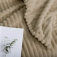 thumbnail image 6 of PiccoCasa Polar Fleece Blankets for Bed, Taupe Full (70"*78"), 6 of 6