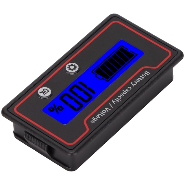GY6ST Battery Monitor, 9-120V Digital Battery Capacity Tester Battery Level Indicator for Battery Voltage 12-84V, Voltage Checker Controller Tester with Light Alarm Function