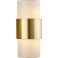 thumbnail image 4 of Progress Lighting Silva Collection 2-Light Wall Sconce, Brushed Bronze, White Linen Shade, 4 of 11