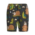 thumbnail image 3 of Yiaed Funny Sloths In The Forest for Men's Soft Sleep Pajama Short Lounging Pajama Shorts-3X-Large, 3 of 8
