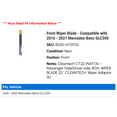 thumbnail image 2 of Front Wiper Blade - Compatible with 2016 - 2021 Mercedes-Benz GLC300 2017 2018 2019 2020, 2 of 2