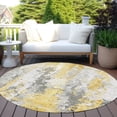 thumbnail image 6 of Addison Rugs Chantille Indoor/Outdoor Transitional Abstract Yellow Machine Washable Round Rug, 8' x 8', 6 of 7