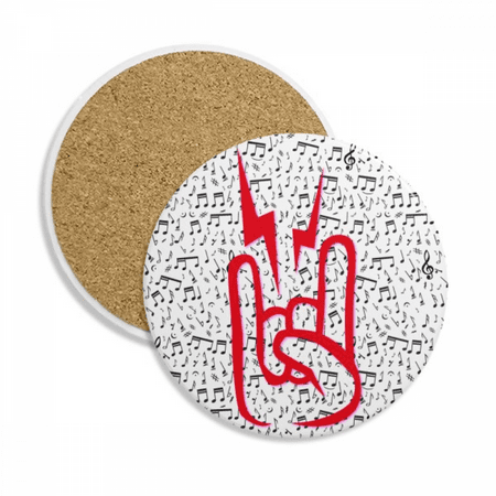 

Gesture Music Symbol Enthusiasm Coaster Cup Mug Tabletop Protection Absorbent Stone