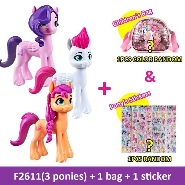 Dibujos animados mágicos My Little Pony Girls Figuras Juguetes para niños Modelos de acción Regalo zhangyuxiang LED