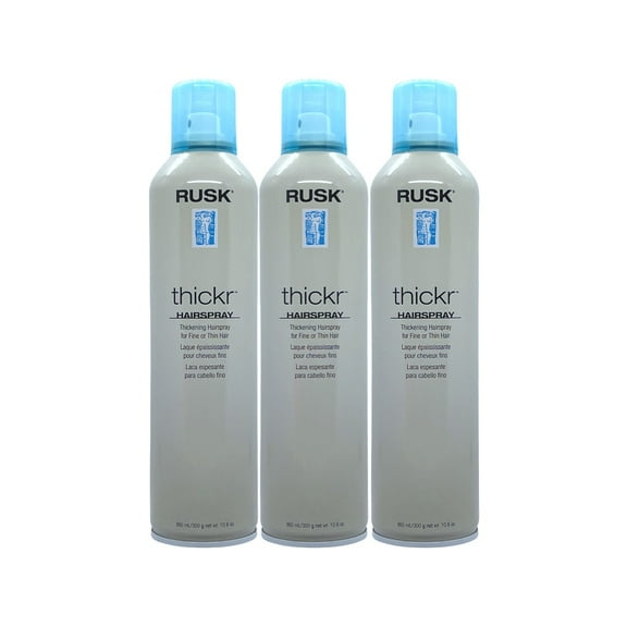 Rusk Thickr Thickening Hairspray for Fine Hair 10.6 Oz (Pack of 3)