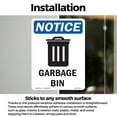 thumbnail image 3 of Garbage Can With Symbol OSHA Notice Vinyl Decal Label 14 Inch x 10 Inch - 10 Pack, 3 of 6