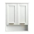 thumbnail image 2 of Baobao 2-Door Wall-Mount Bathroom Medicine Cabinet, Moisture-Proof PVC, White, 1 Pack, 2 of 8
