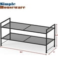 thumbnail image 3 of 2-Tier Stackable Mesh Shoe Rack, Black, 3 of 4