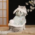 thumbnail image 1 of Pet Flannel Warm Cloak With Buttons Design Double-layer Thickened Pet Coat Clothes For Large Small Cats32cm He Qiyong unisex, 1 of 2