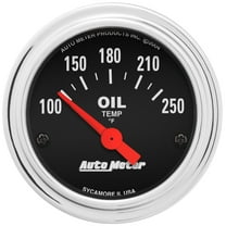 Auto Meter 2542 Traditional Chrome Electric Oil Temperature Gauge