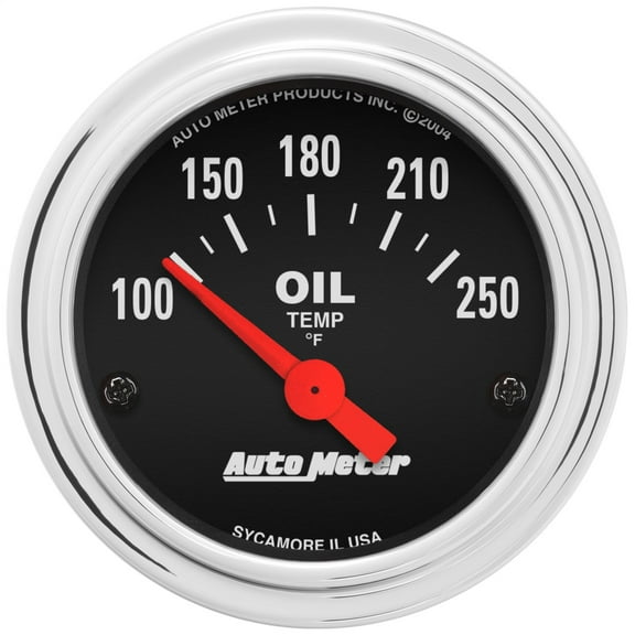 Auto Meter 2542 Traditional Chrome Electric Oil Temperature Gauge