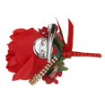 thumbnail image 4 of Boutonniere Ramillete de flores Broche Cristal Hombres Boda Novio Novia Joyería Joya Flores Moda Seda Rosa Abordar Rojo Magideal Boutonniere Ramillete de flores, 4 of 7