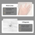 thumbnail image 3 of Barossa Design No Hook Slub Textured Shower Curtain with Snap-in PEVA Liner, Mesh Window - Black, 71 x 86, 3 of 6