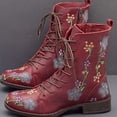 thumbnail image 2 of TAIAOJING Women Boots Ladies Casual Square Long Ankle Boots Slip On Fashion Shoes, 2 of 3