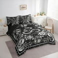 thumbnail image 3 of Homewish Teens Gothic Animal Snake Twin Bedding Sets 7-Piece,Boho Starry Sky Bedding Comforter Set Microfiber,Chic Floral Flowers Breathable Sheet Sets,Lightweight Room Decor,Reversible, 3 of 8