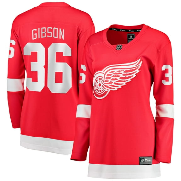Women's Fanatics John Gibson Red Detroit Red Wings Home Breakaway Jersey