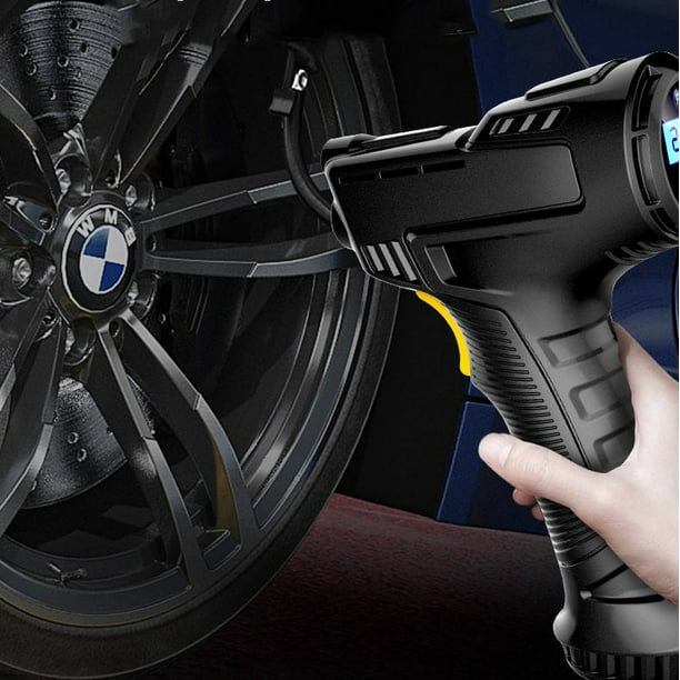 ShenMo Pompe à pneu portable pour voiture, gonfleur de pneu intelligent sans  fil rechargeable par USB/12 V DC Pompe à air électrique numérique avec  lumière LED Adaptateur de voiture supplémentaire po 
