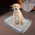 thumbnail image 1 of destyer Mesh Dog Toilet Litter Box Easy Clean Comfortable for Small and Medium Dogs Dark Gray, 1 of 9