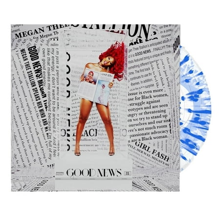 Megan Thee Stallion - Good News Limited Exclusive 2xLP White With Blue Splatter Vinyl