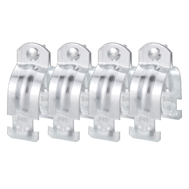 Unique Bargains 4Pack 1-5/8' EMT Strut Clamps Steel with Bolt Nut for Rigid Conduit and Pipe
