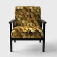 thumbnail image 2 of Designart "Golden Honeycomb" Upholstered Mid-Century Accent Chair - Arm Chair, 2 of 5
