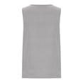 thumbnail image 4 of yunLCZ Women Shirts Summer Women's Fashion Solid Color Casual Loose Cotton And Line Vest Round Neck T Shirt Top, 4 of 4