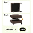 thumbnail image 2 of Welzona 26.7" Teddy Fabric Storage Ottoman, Square Footrest Bench with Hidden Compartment, Tool-Free Assembly, Coffee, 2 of 8