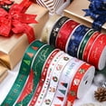 thumbnail image 2 of Christmas Ribbon , Satin Ribbons for Christmas Festival Holiday Decoration Xmas Gift Wrapping Crafts (100 Yards*0.9cm,Red), 2 of 5