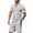 Gray, variant on Ohufall Mens Shorts Set 2 Piece Summer Outfits 2025 Fashion Solid Color Casual V-Neck T-shirts and Elastic Waist Drawstring Shorts Big and Tall Tracksuit Set
