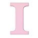8-Inch Wall Hanging Wood Letter I Pink