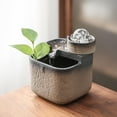 thumbnail image 4 of veasfak Hydroponic Plants Vase Tabletop Landscape Waterfall Desktop Home Office Brown, 4 of 9
