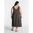 thumbnail image 2 of Terra & Sky Women’s Plus Low Scoop Neck Tank Dress, Sizes 0X-5X, 2 of 4