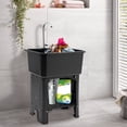 thumbnail image 6 of Autrinix Utility Sink for Laundry & Pet Washing, Freestanding Black Sink with 360° Rotating Faucet, Large Drainage Capacity, 6 of 11