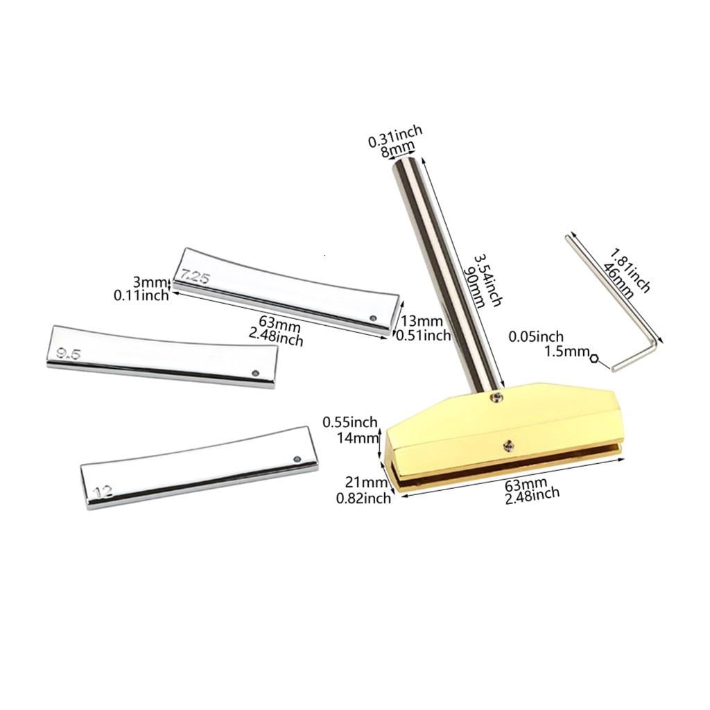 CEORPER Fretboard Press Caul & Radian Fret Inserts Guitar Bass Fingerboard Pressings Tool
