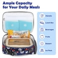 thumbnail image 6 of GYEUKHAM Kids Insulated Lunch Bag,Durable School Lunch Box with Shoulder Strap & Bottle Holder,Water-Resistant Thermal Cooler Tote for Boys & Girls,Rugby, 6 of 8