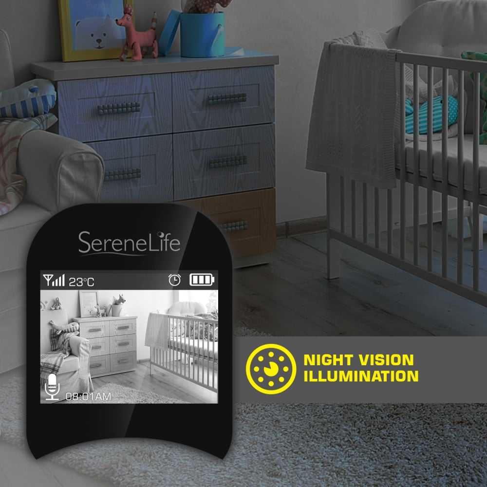 SereneLife SLBCAM10 - Wireless Baby Monitor System - Camera & Video Child Home Monitoring
