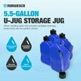thumbnail image 3 of Bushman 4Pk U-Jug Storage Jug, Portable Plastic Container, 5.5 Gal, Blue, 3 of 10