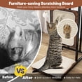 thumbnail image 5 of C- Shaped Cat Side Table Cat Tree with Scratching Board-Rustic Brown, 5 of 8