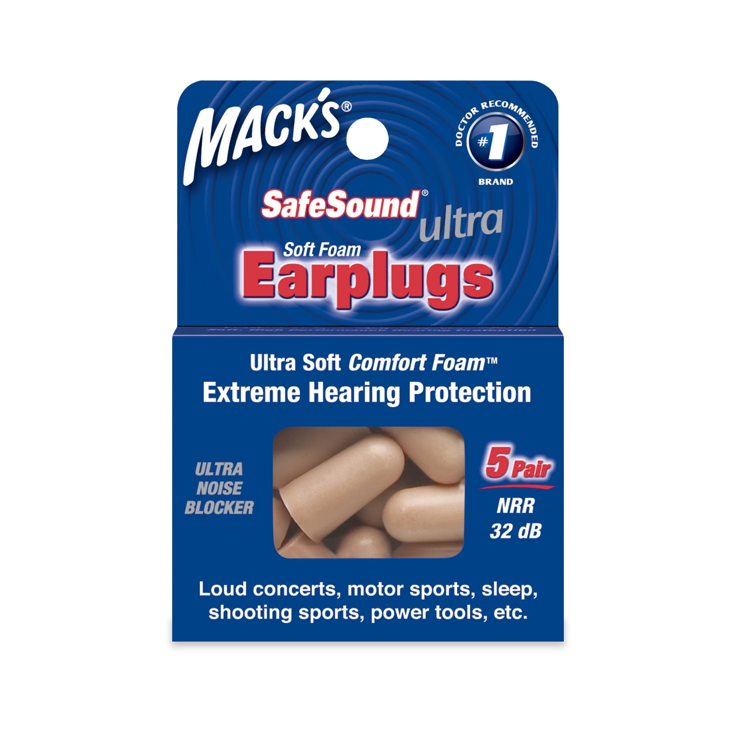 Mack's Ultra Soft Foam Earplugs (5pair Box)