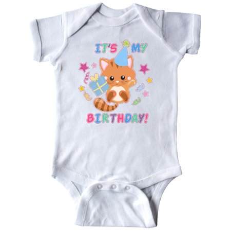 

Inktastic Its My Birthday with Kitten Stars and Confetti Gift Baby Boy or Baby Girl Bodysuit