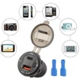 thumbnail image 1 of Car Fast Charging Adapter, USB Car  Digital Voltage Display  For Yachts For Motorcycles, 1 of 8