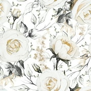 Oil Painted Roses Removable Wallpaper 10'L x 24''W