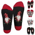 thumbnail image 5 of Xfvqtps Christmas Cotton Socks for Men and Women Mid Tube Socks Santa Claus Print Simplicity Color Blocking Breathable Warm Winter Socks Gray-02, 5 of 5
