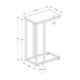 thumbnail image 3 of Accent Table C-shaped End Side Snack Living Room Bedroom Metal Grey, 3 of 5