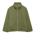 thumbnail image 5 of felwors Womens Fleece Jacket Oversized Zip Up Sherpa Fuzzy Casual Coats Winter Fall Outerwear 2025 Clothes with Pockets AG, L, 5 of 5